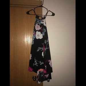 Small Charlotte Russe Floral Halter High-Low Dress